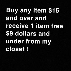 One item free with purchase